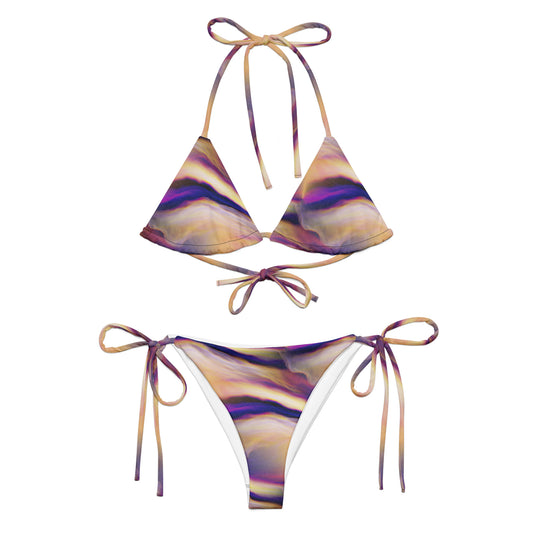 Nebula All-over print recycled string bikini