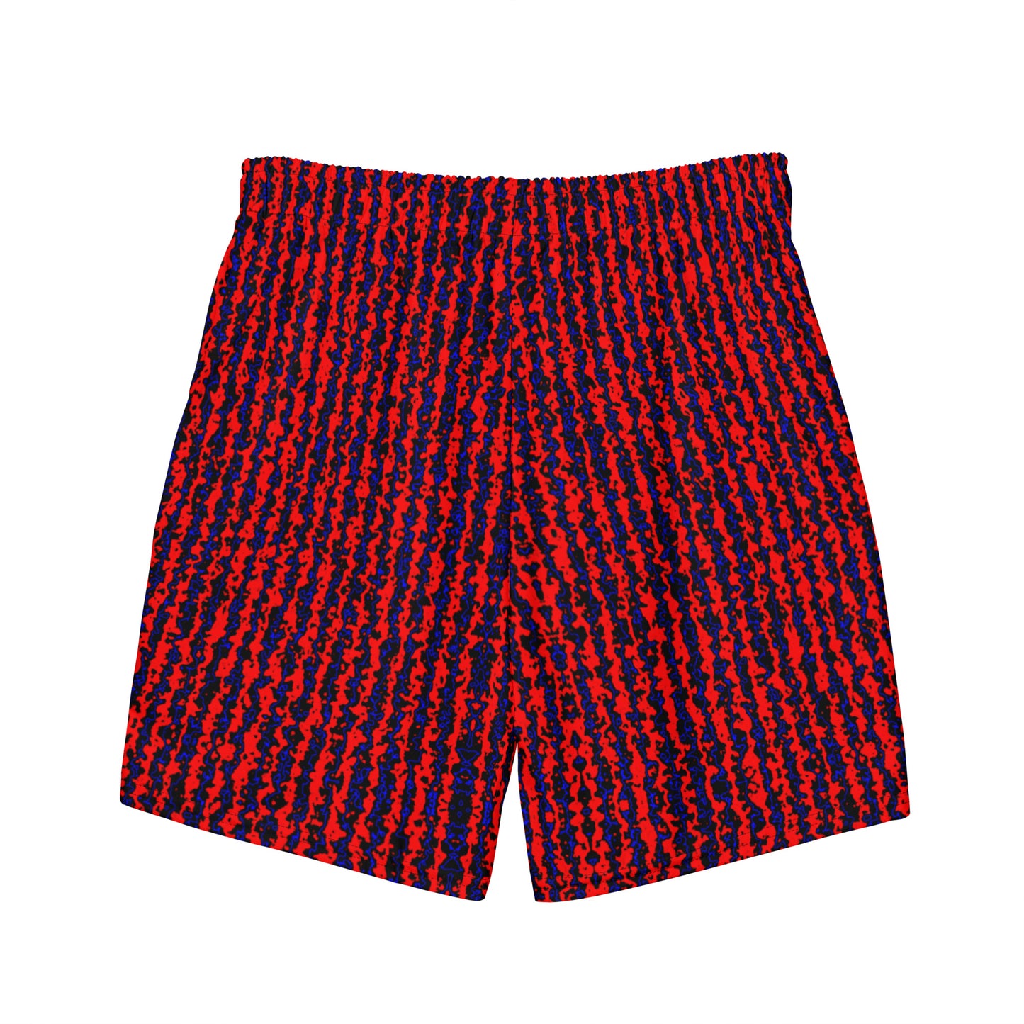 Color Noise Red & Blue & Black Men's swim trunks