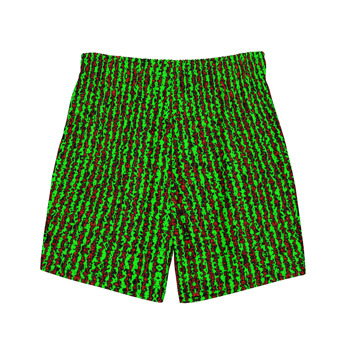 Green & Red & Black Men's swim trunks