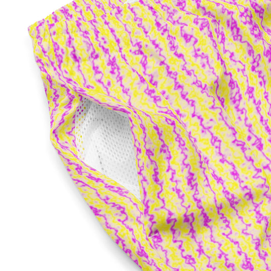 Color Noise Yellow & Purple Men's swim trunks