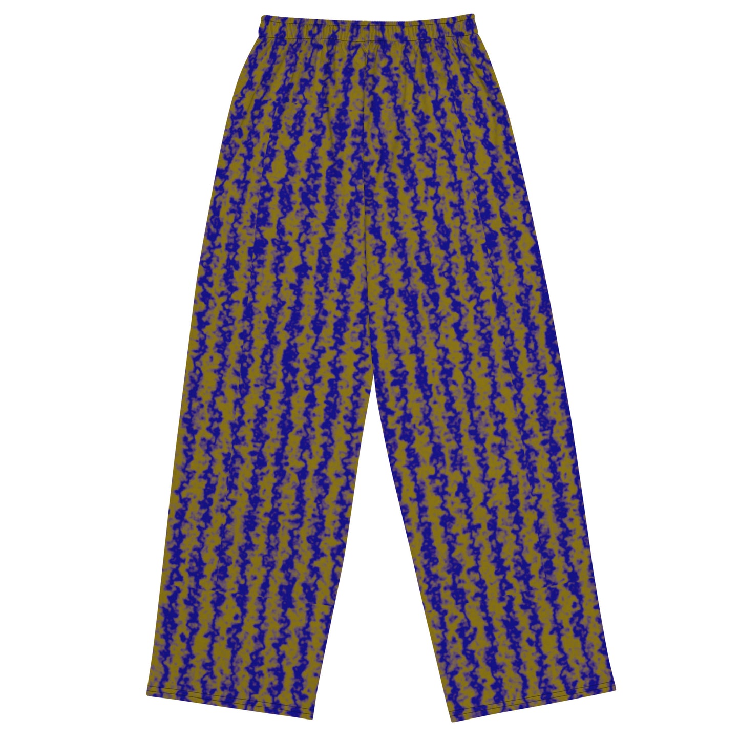 Color Noise Yellow & Blue All-over print unisex wide-leg pants