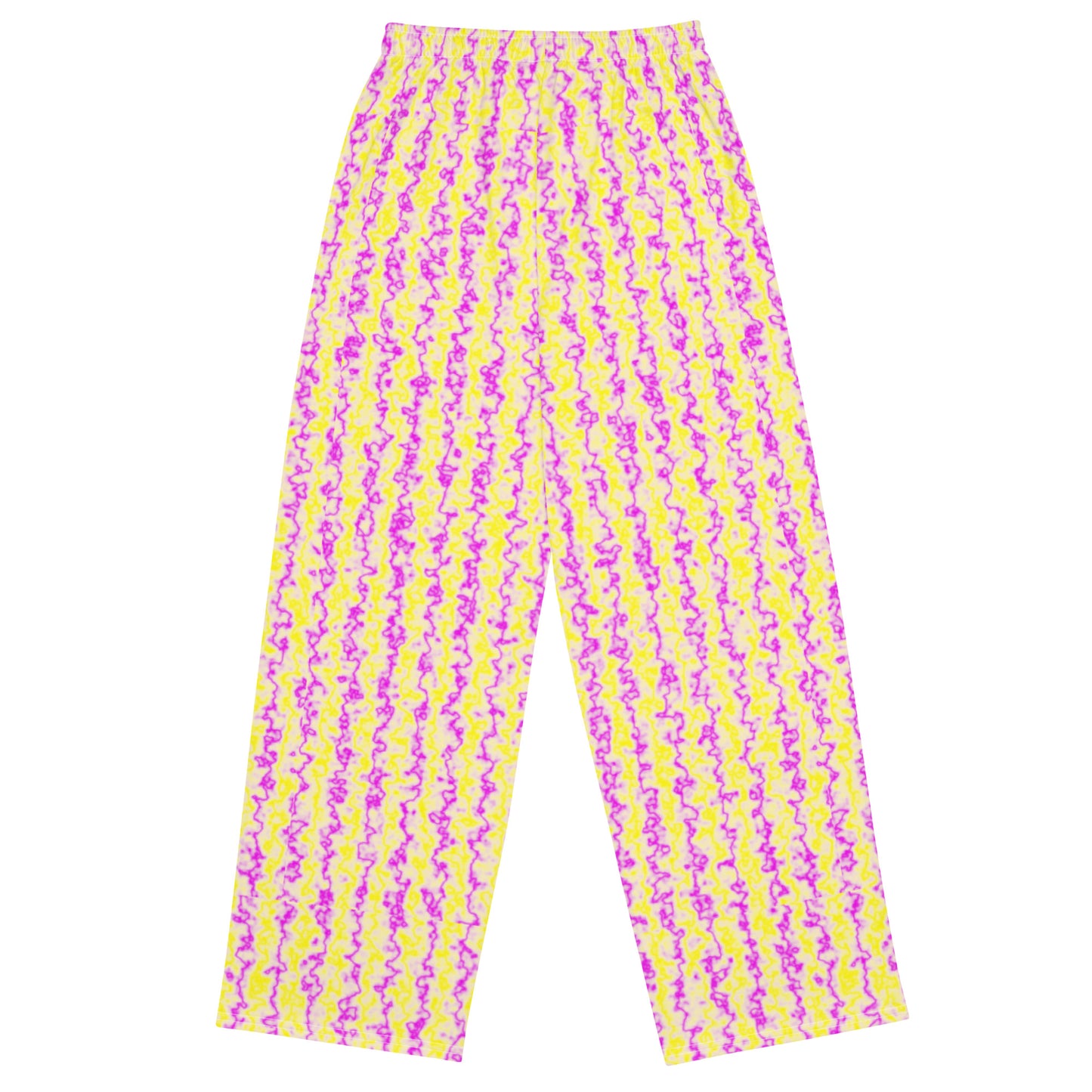 Color Noise Yellow & Purple All-over print unisex wide-leg pants