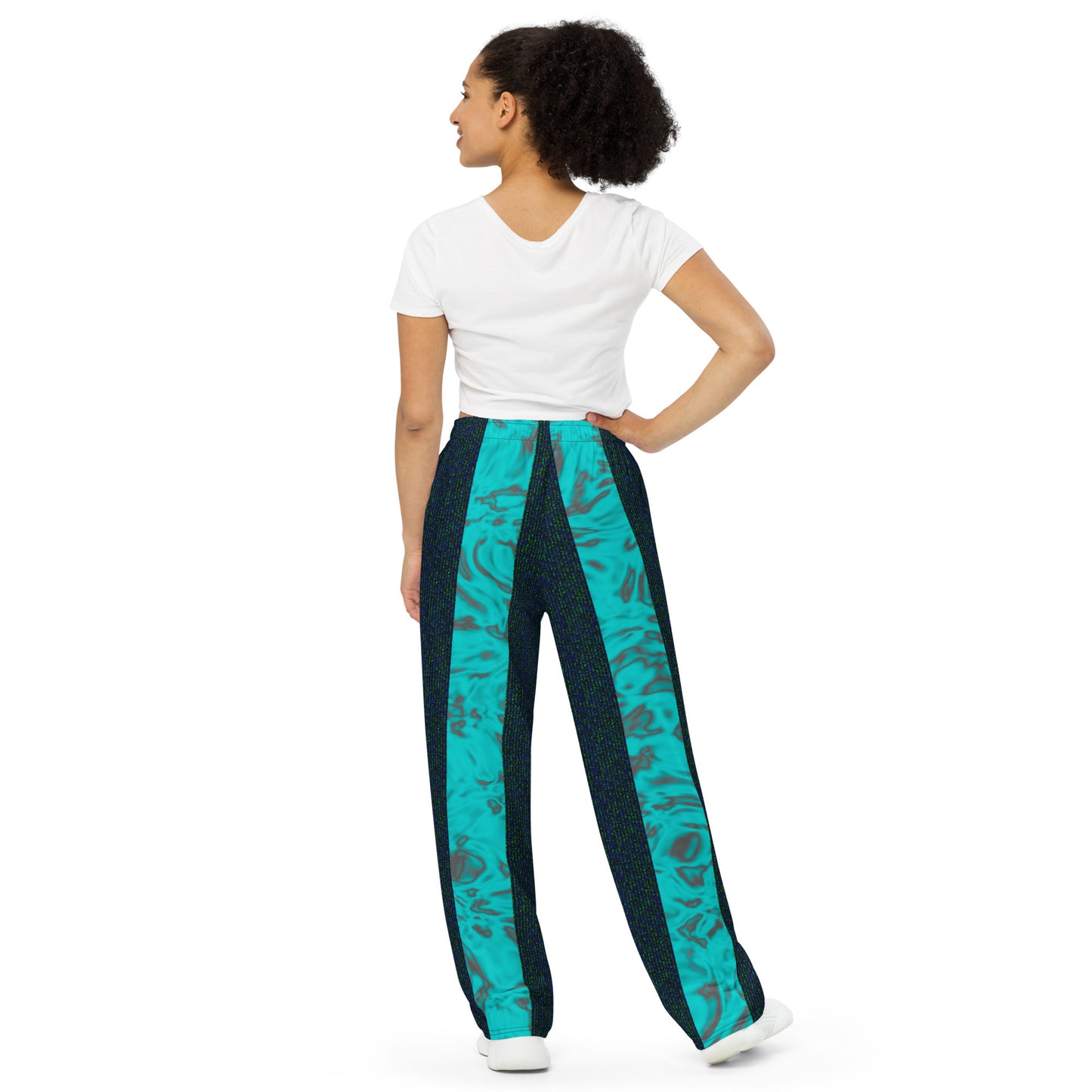 Rorschach Blue X Color Noise Green & Blue & Black All-over print unisex wide-leg pants