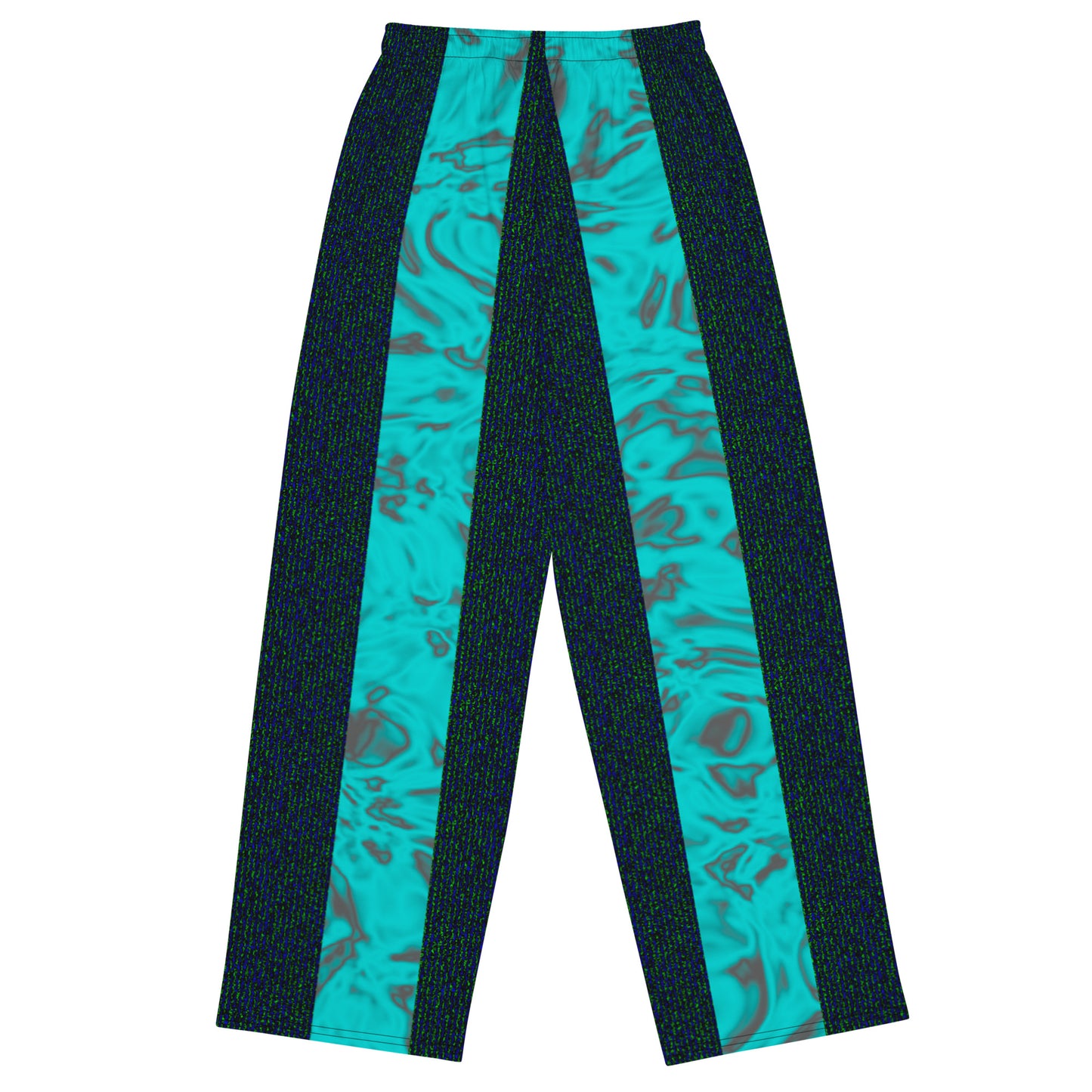 Rorschach Blue X Color Noise Green & Blue & Black All-over print unisex wide-leg pants