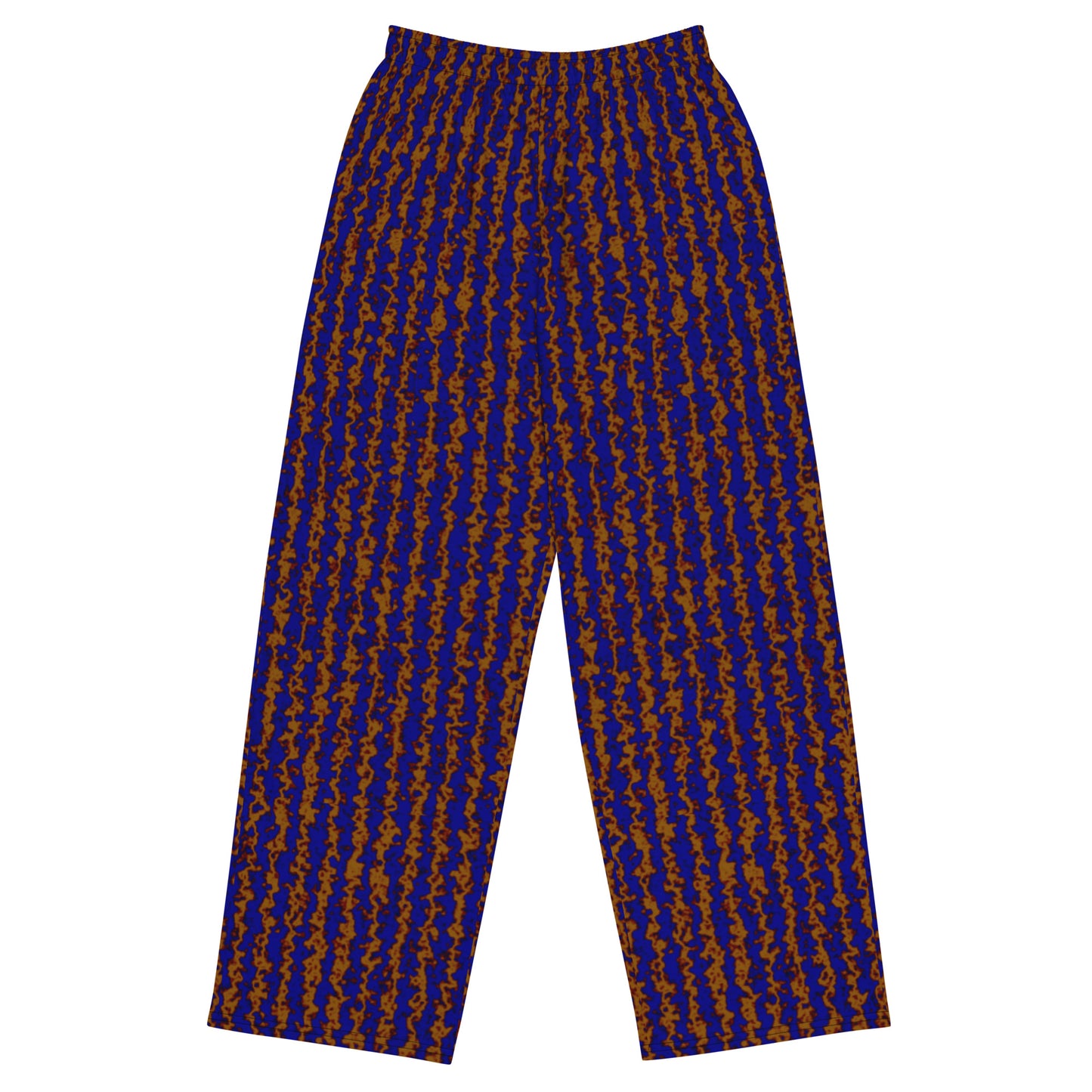 Color Noise Dark Yellow & Blue All-over print unisex wide-leg pants