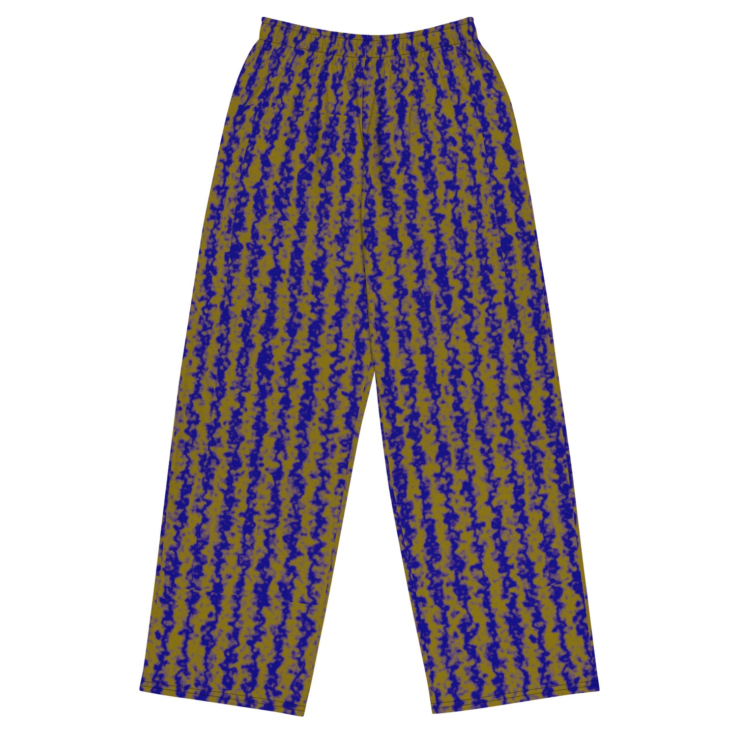 Color Noise Yellow & Blue All-over print unisex wide-leg pants