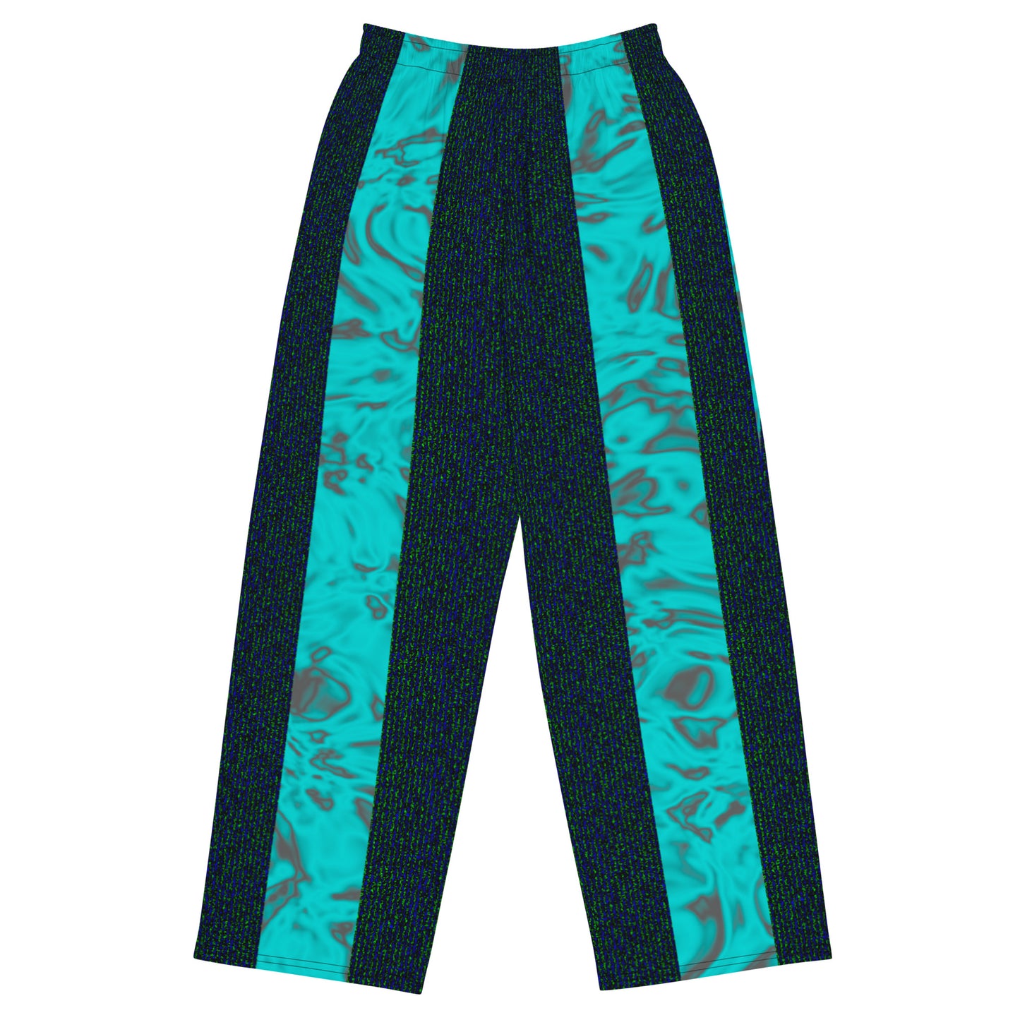 Rorschach Blue X Color Noise Green & Blue & Black All-over print unisex wide-leg pants