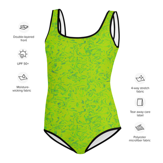 Rorschach Green Youth Swimsuit