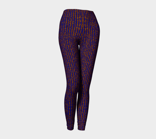 Color Noise Dark Blue Yellow Leggings CAN
