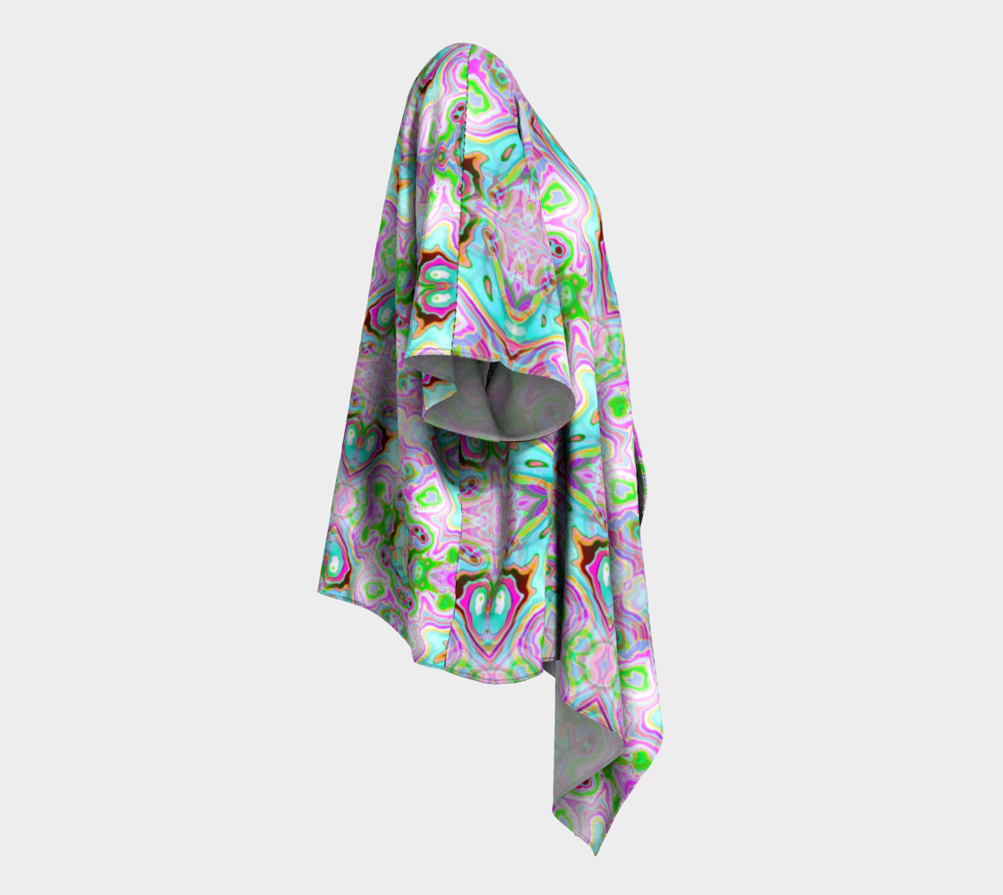 Abstract Draped Kimono CAN