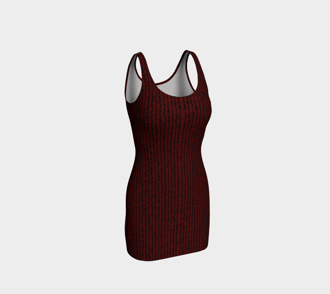 Color Noise Red Black Body-Con Dress CAN