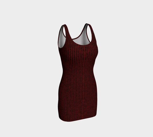 Color Noise Red Black Body-Con Dress CAN