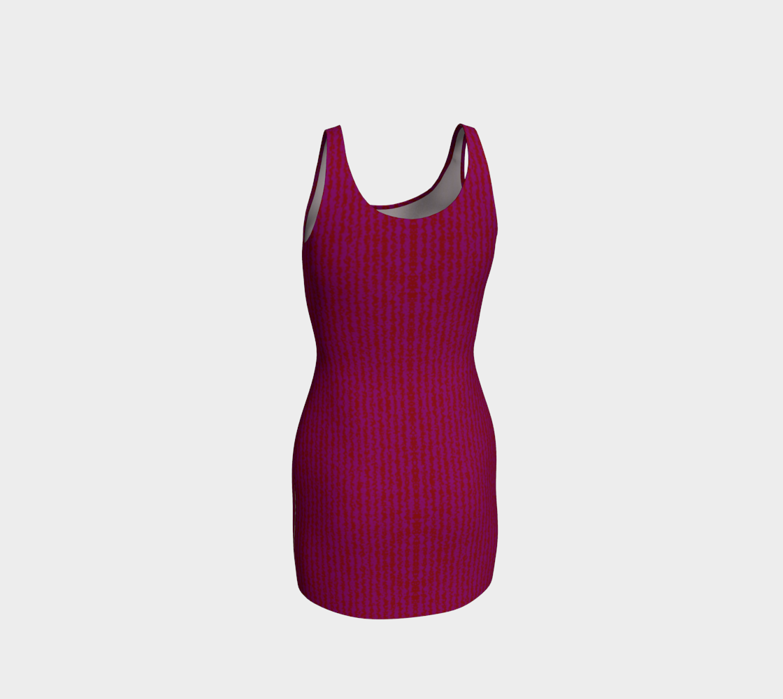 Color Noise Red Purple Body-Con Dress CAN