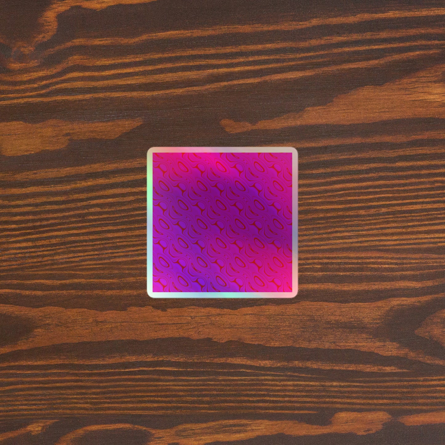 Red Purple Wave Holographic stickers