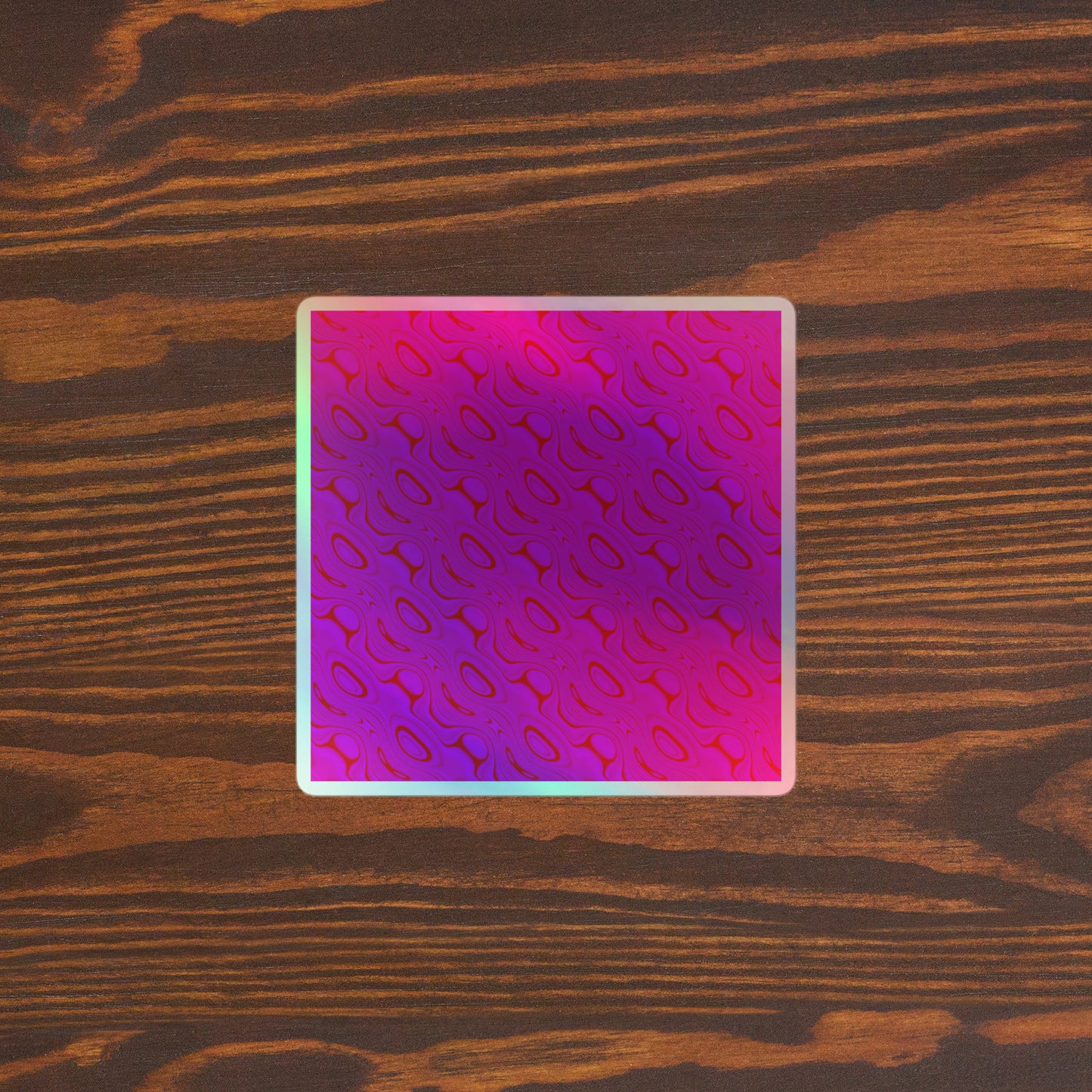 Red Purple Wave Holographic stickers