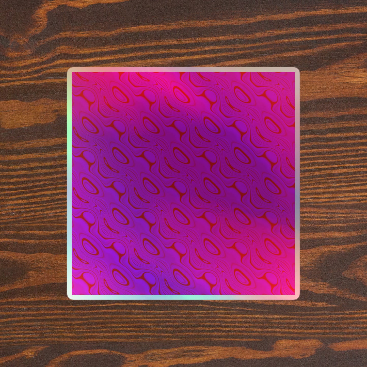 Red Purple Wave Holographic stickers