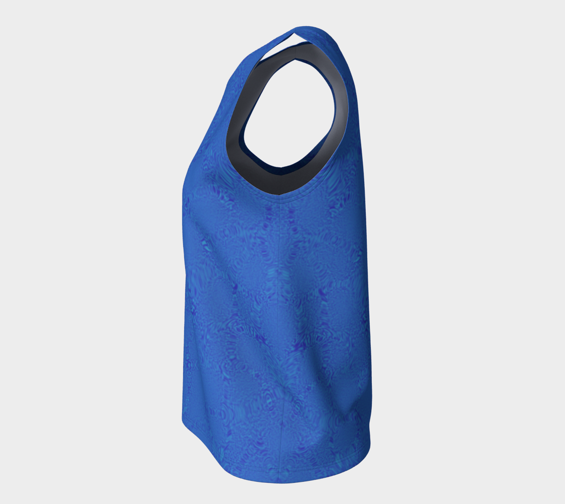 Blue Tiger Loose Tank Top Long CAN