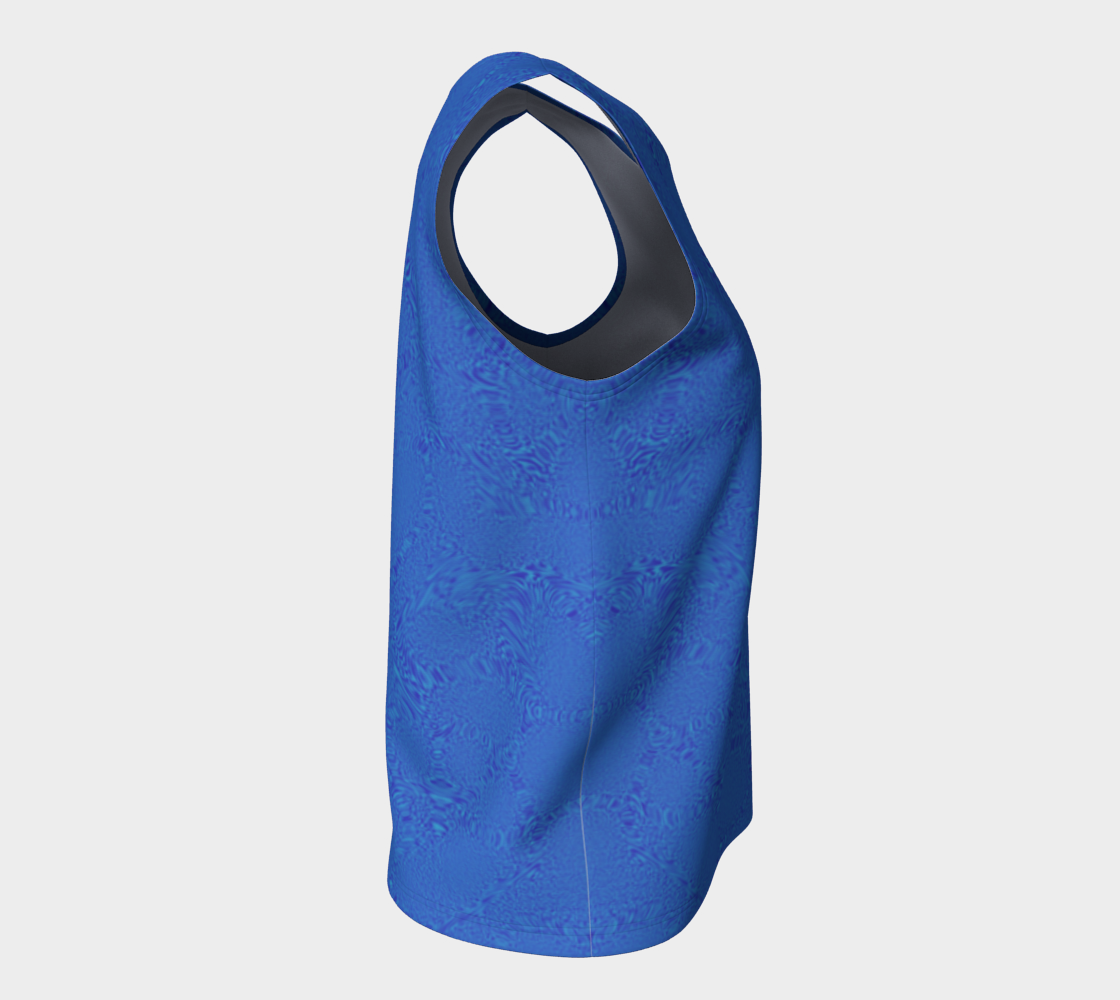 Blue Tiger Loose Tank Top Long CAN