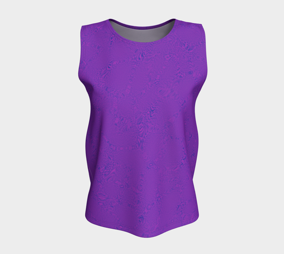 Purple Tiger Loose Tank Top Long CAN