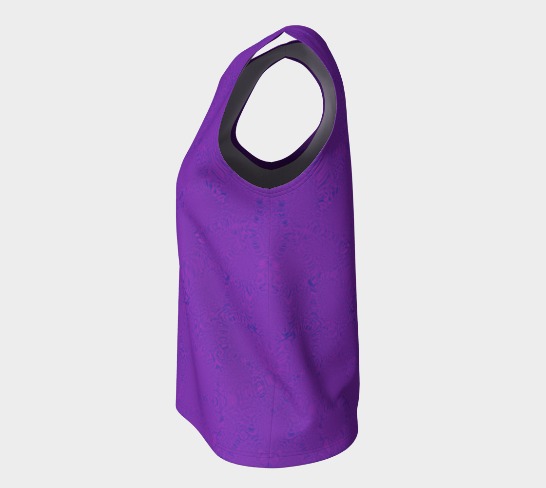 Purple Tiger Loose Tank Top Long CAN