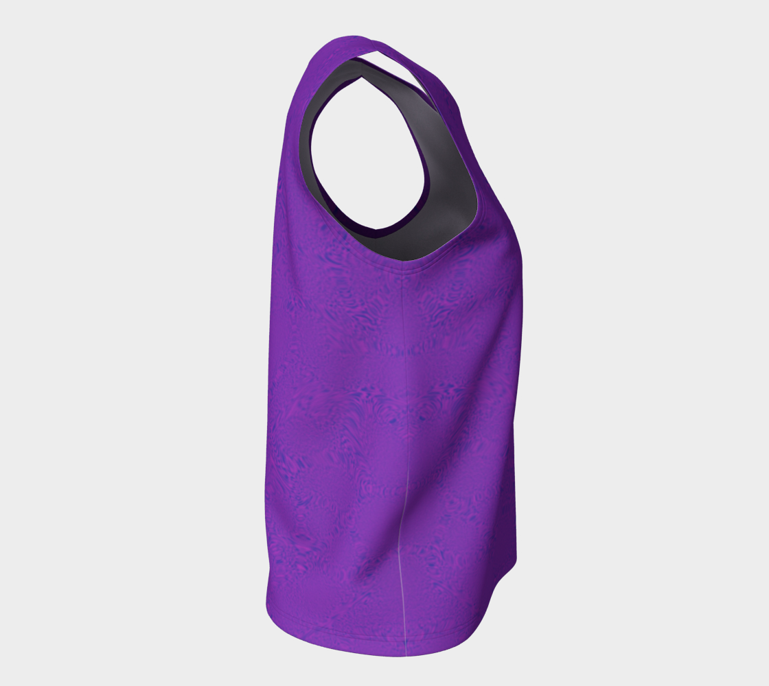 Purple Tiger Loose Tank Top Long CAN