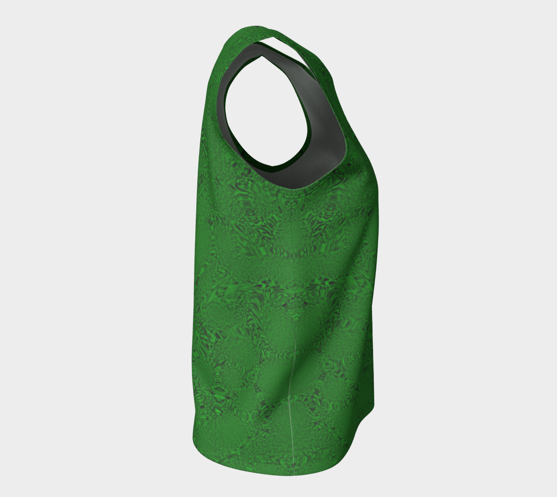 Green Tiger Loose Tank Top Long CAN