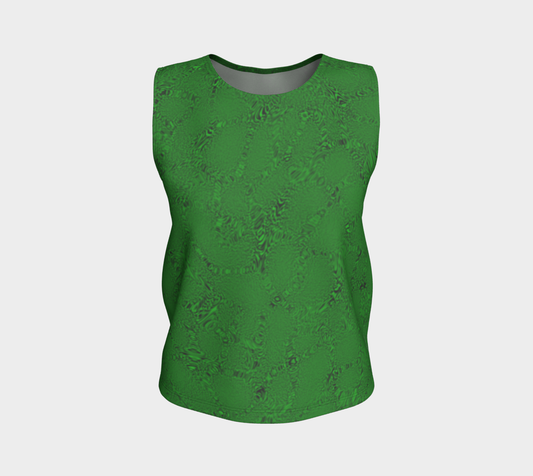 Green Tiger Loose Tank Top Long CAN