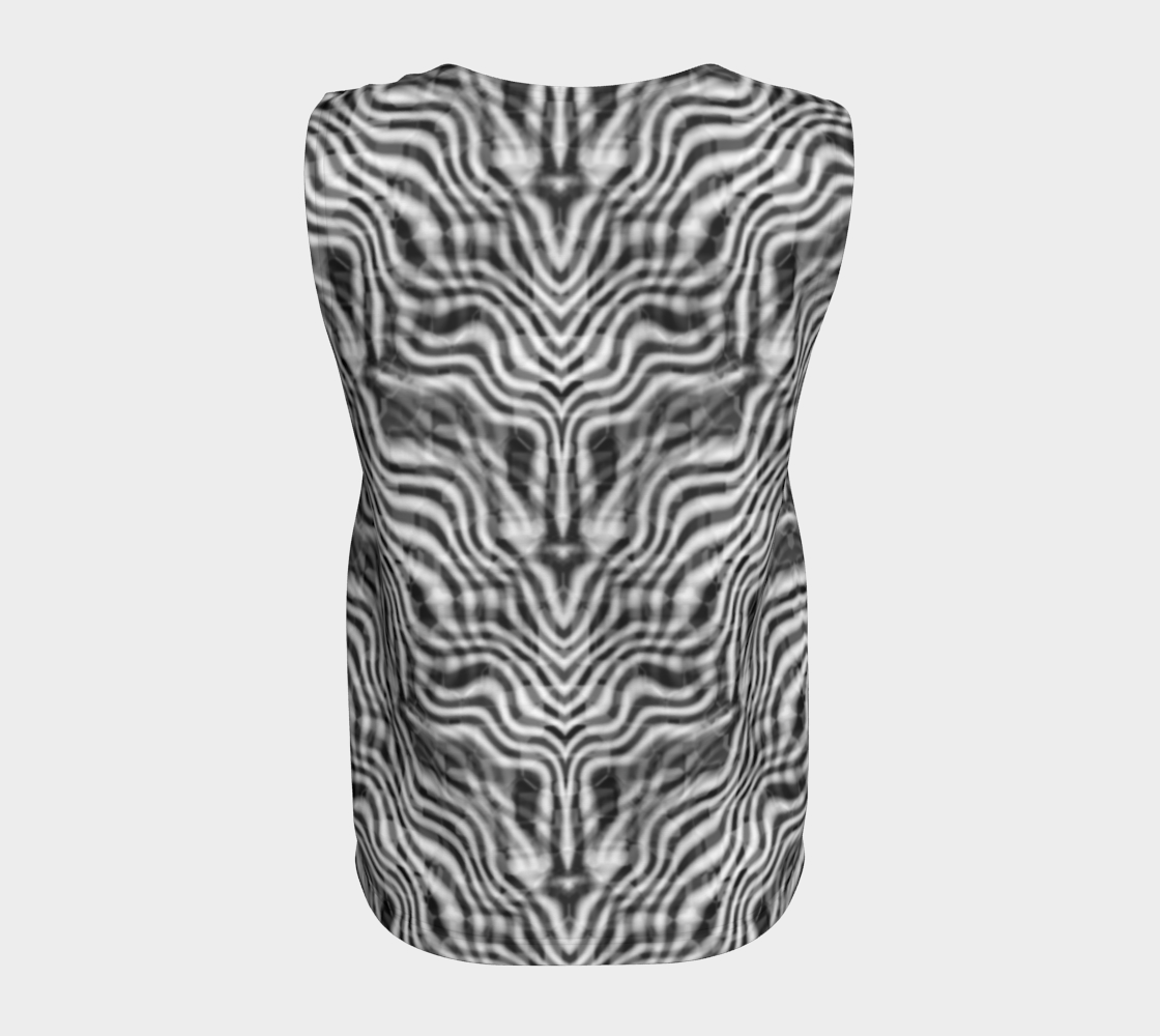 Illusive Zebra Loose Tank Top Long CAN