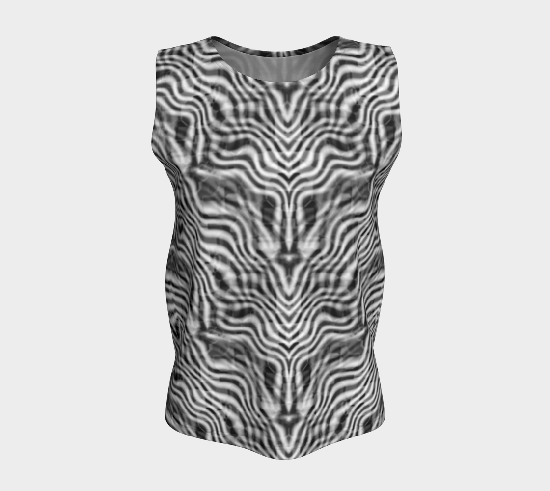 Illusive Zebra Loose Tank Top Long CAN