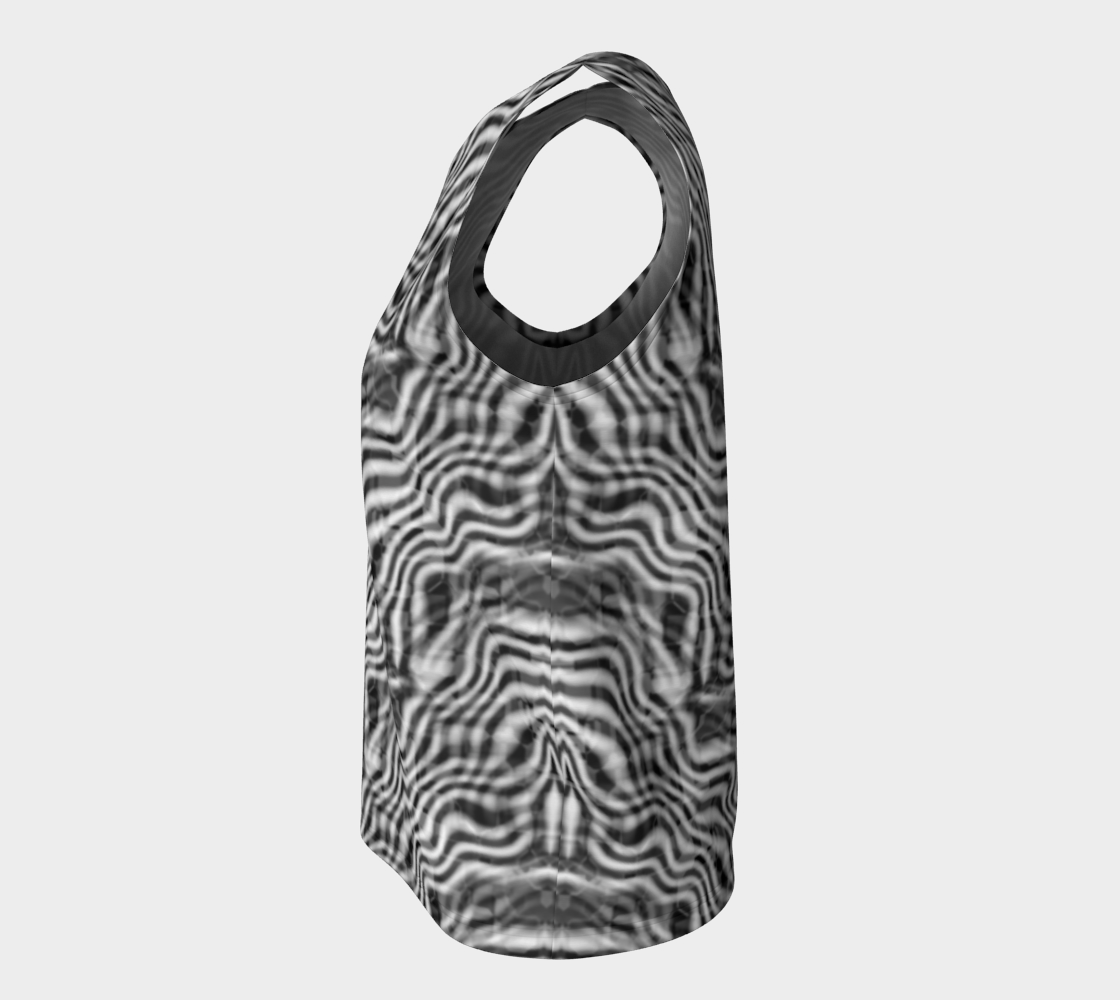 Illusive Zebra Loose Tank Top Long CAN