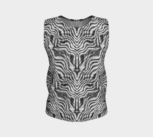 Illusive Zebra Loose Tank Top Long CAN