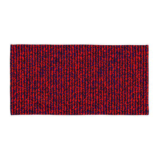 Color Noise Red & Blue & Black Towel