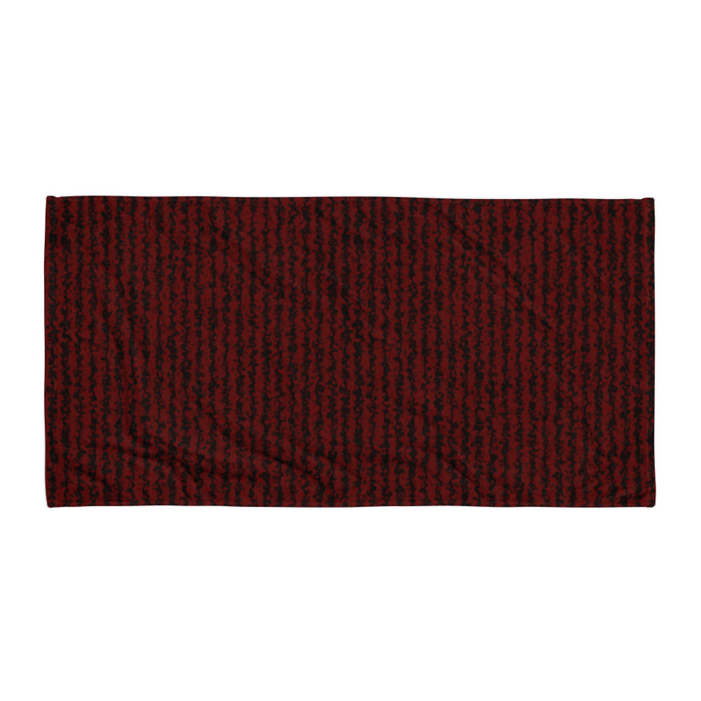 Color Noise Red & Black Towel