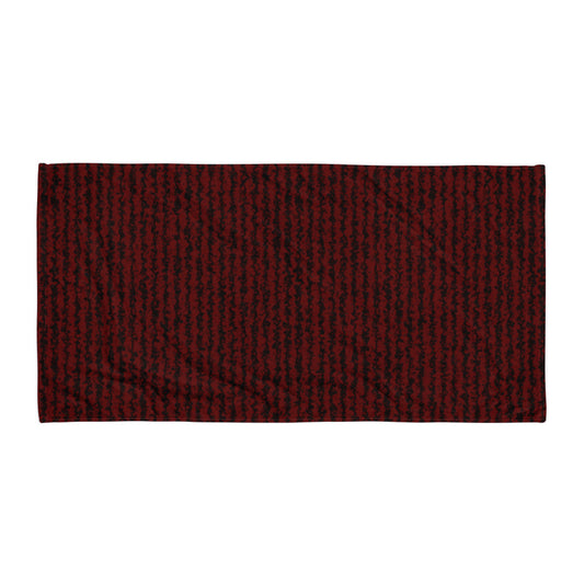 Color Noise Red & Black Towel