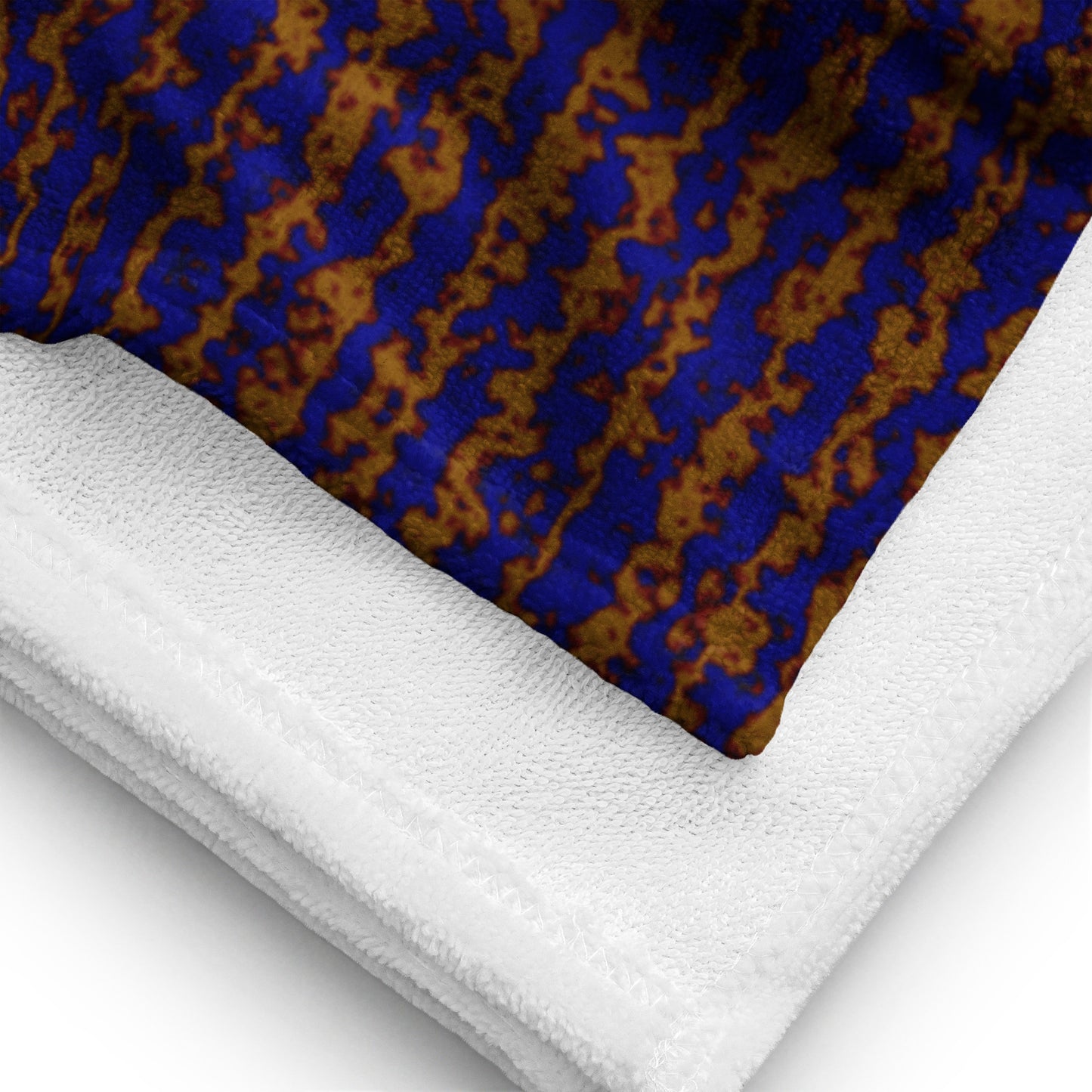 Color Noise Dark Blue & Yellow Towel