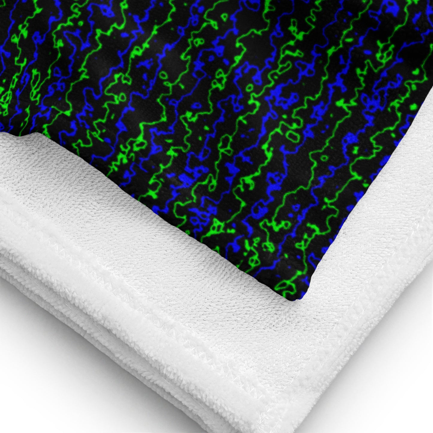 Color Noise Green & Blue & Black Green Towel