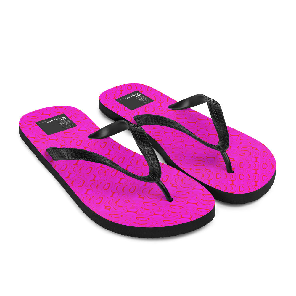 Red Purple Wave Flip-Flops