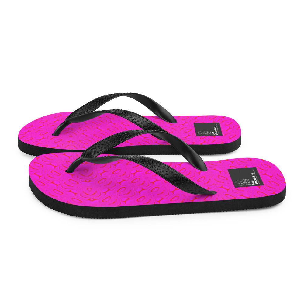 Red Purple Wave Flip-Flops