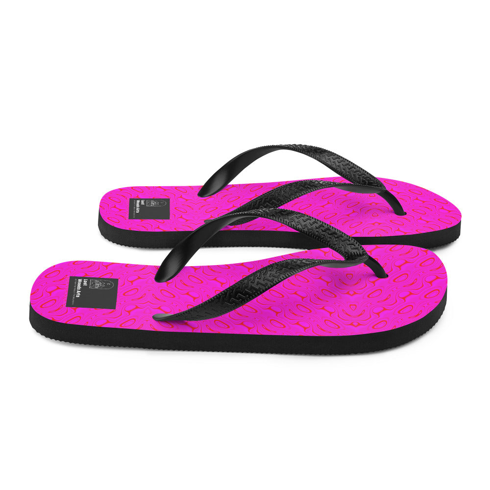 Red Purple Wave Flip-Flops