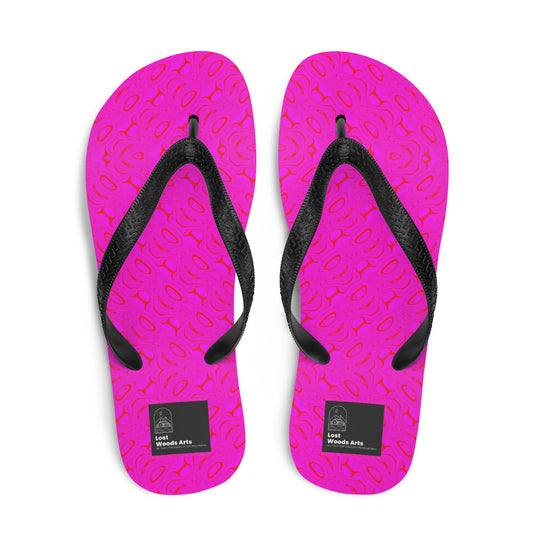 Red Purple Wave Flip-Flops