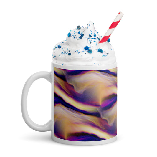 Nebula White glossy mug