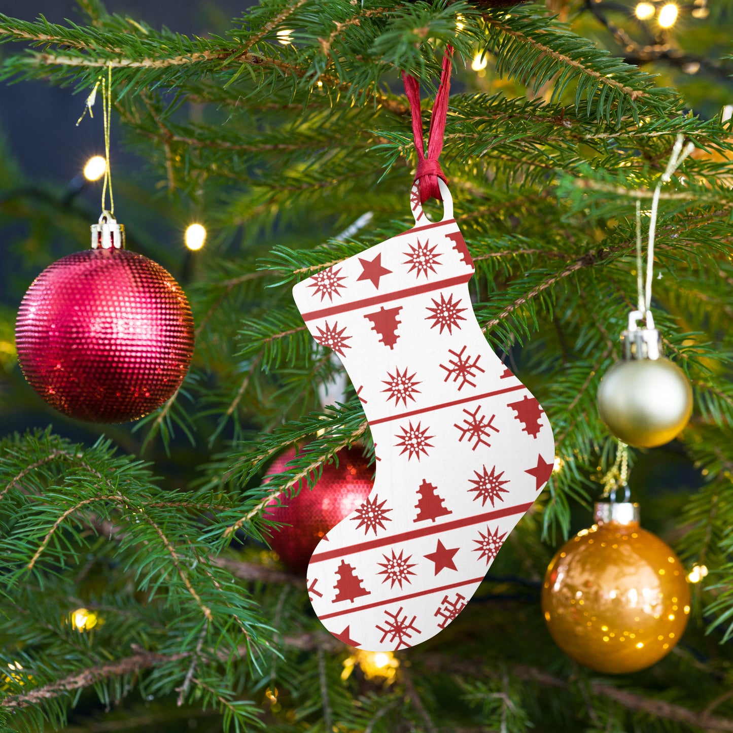 Christmas Stripes Wooden ornaments