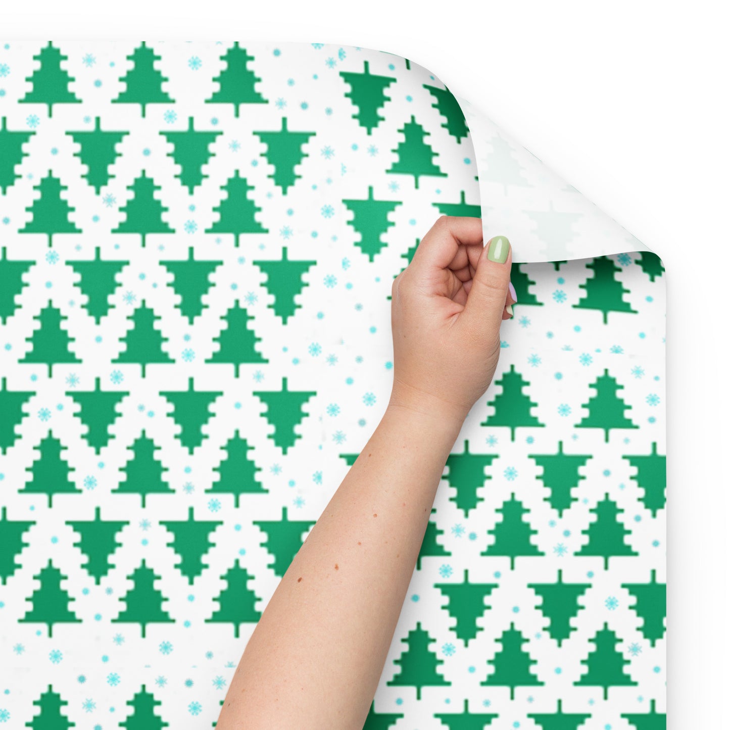 2023 Pixel Tree Wrapping paper sheets