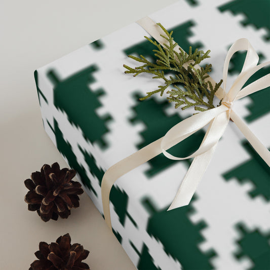 Pixel Tree Wrapping paper sheets