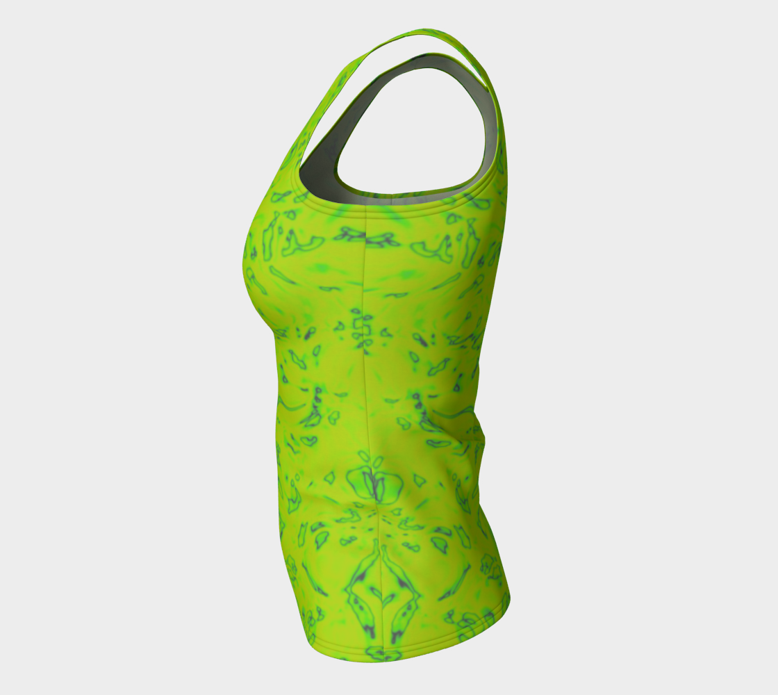 Rorschach Green Fitted Tank Top Long