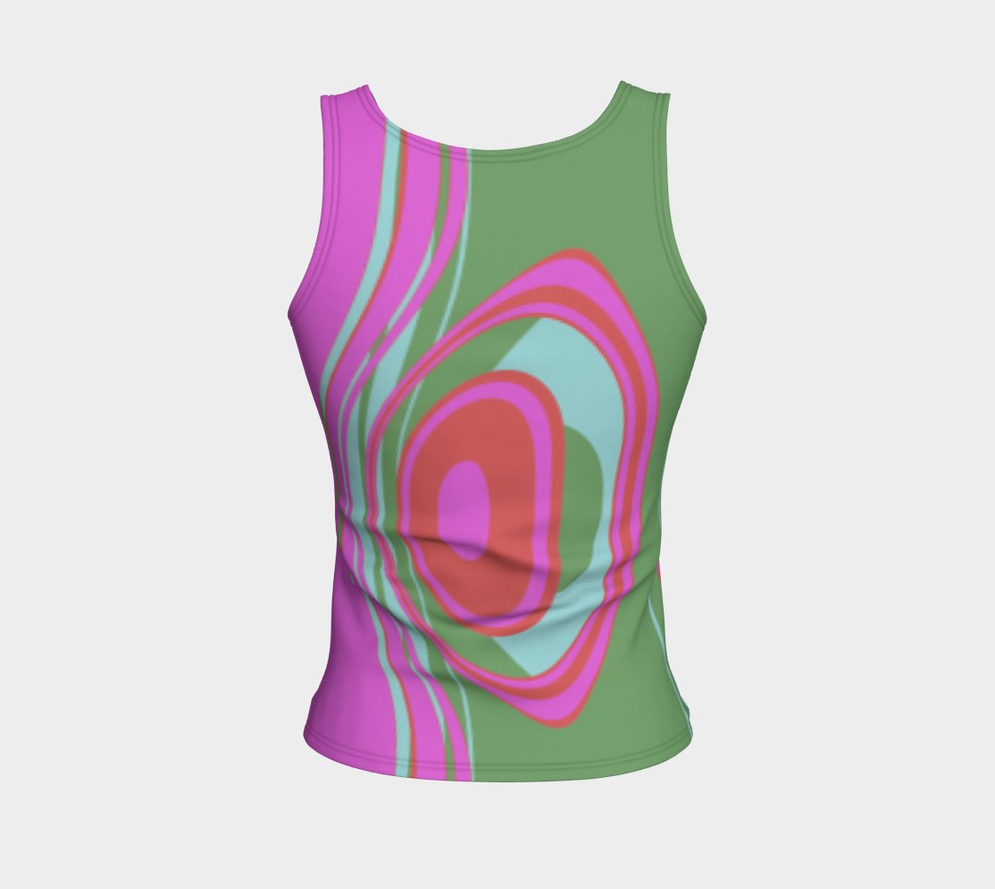 The Far Out Wave Fitted Tank Top (Long)