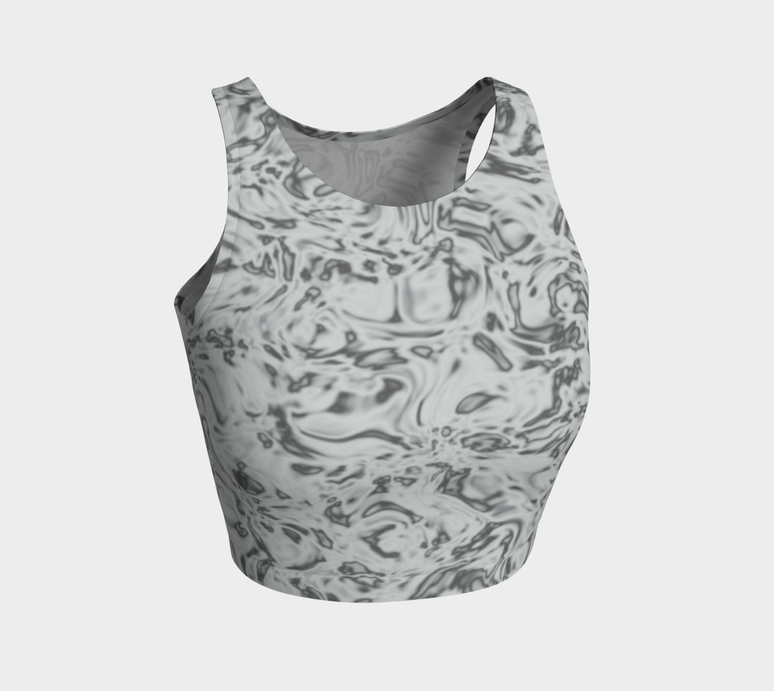 Rorschach White Athletic Crop Top