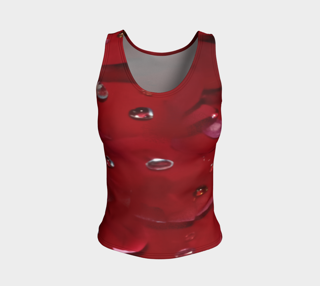 Jeweled Rose Fitted Tank Top