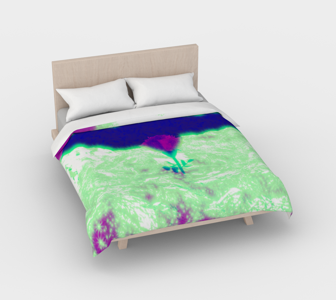 Double size Rosy Haze duvet cover. For sale from Lost Woods Arts