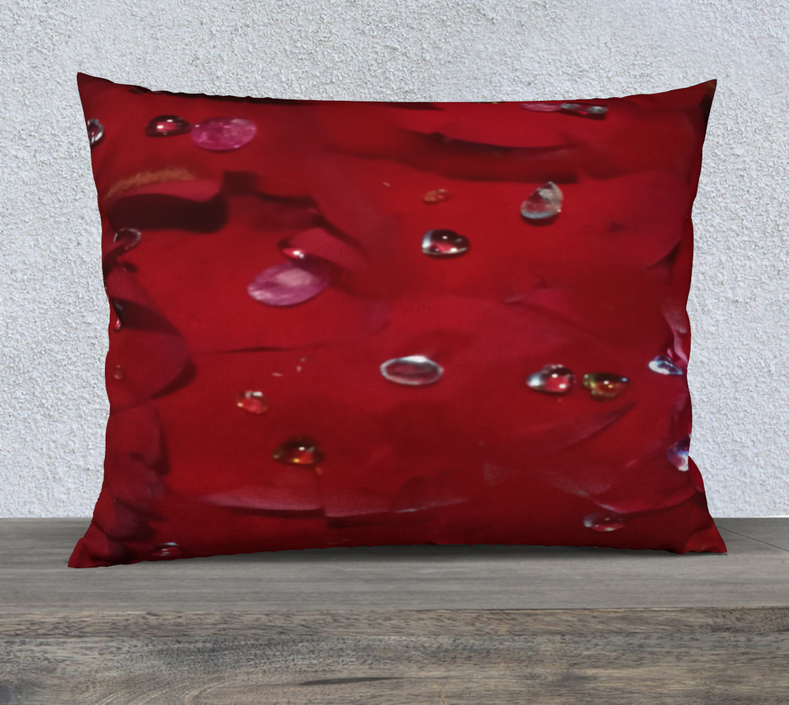 26"X20" Jeweled Rose Pillow Case